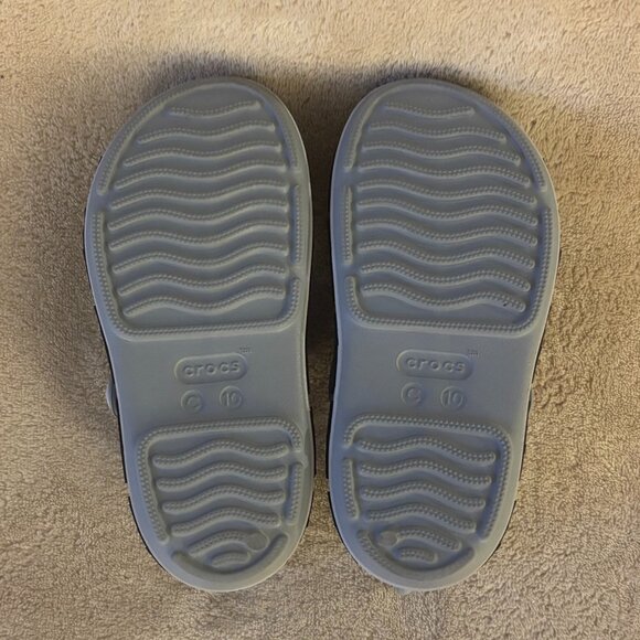 CROCS CROCBAND SHARK SANDALS Size 10 Toddler in color Light Grey - Picture 5 of 5